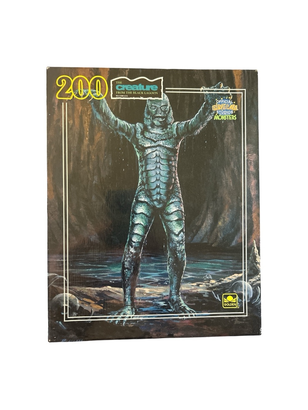 Vtg 1990 Golden Creature From The Black Lagoon 200 Pcs Puzzle Universal Monsters